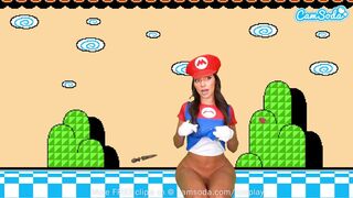 Sisi Rose kolosszális fenekű cosplayje super mario makerben vagina squirt órással