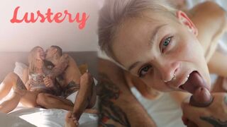 Világos Szőke amatőr szépség csinos orálozása pov-ben