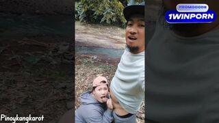 Nya picsája vadul leszopja a cerkát a folyóparton, majdnem lebuktunk